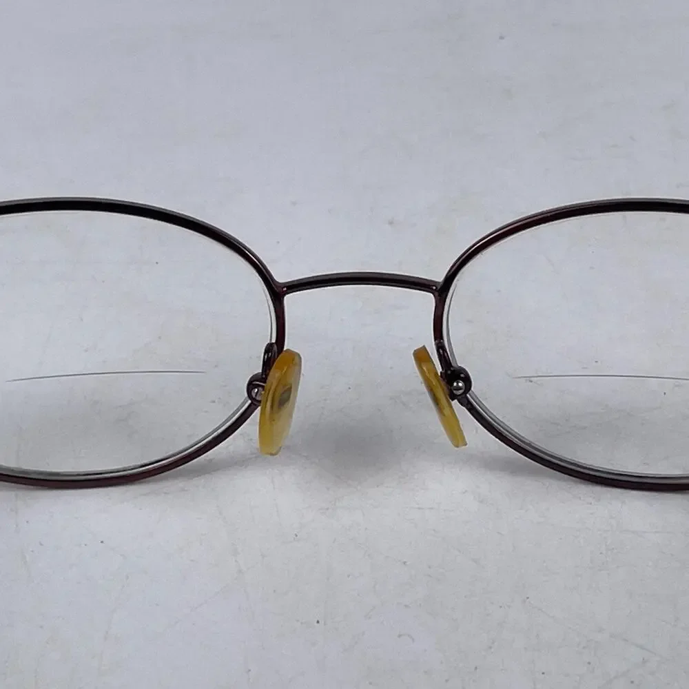 Tempo 001 Eyeglasses Frame Womens Bronze Gold‎ Metal Oval 53-19-140